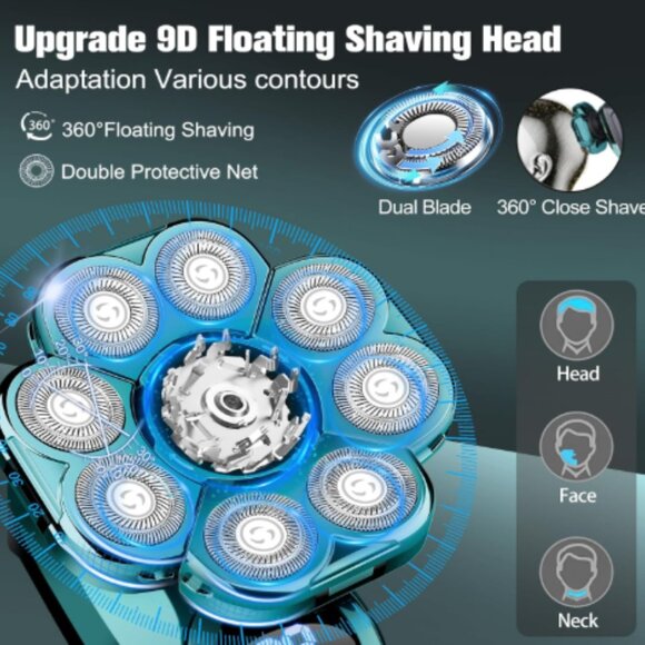 9D Electric Head Shaver for Bald Men - Picture 2 of 8